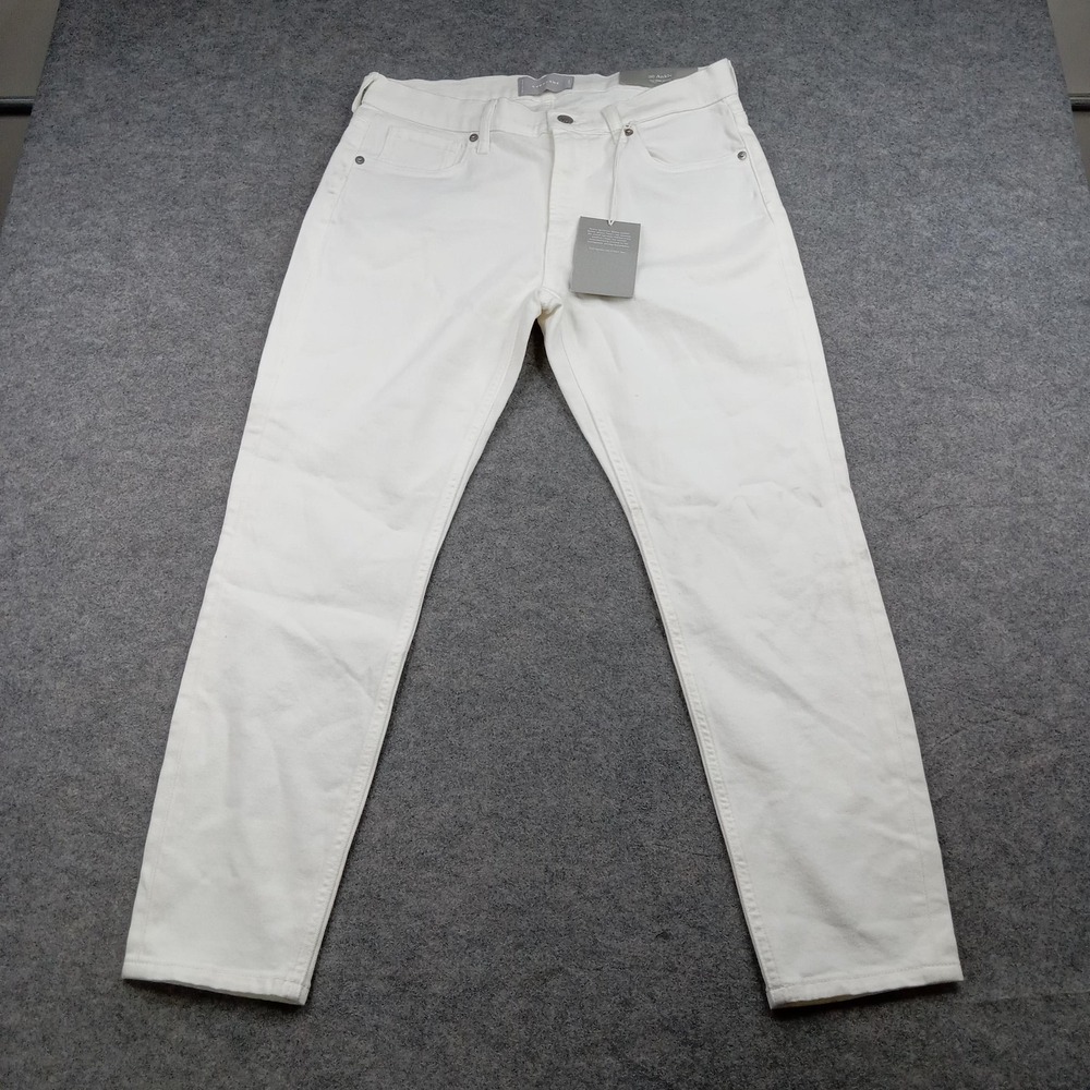 Everlane Jeans Womens 30‎ White Mid Rise Skinny Ankle Denim Stretch Pants